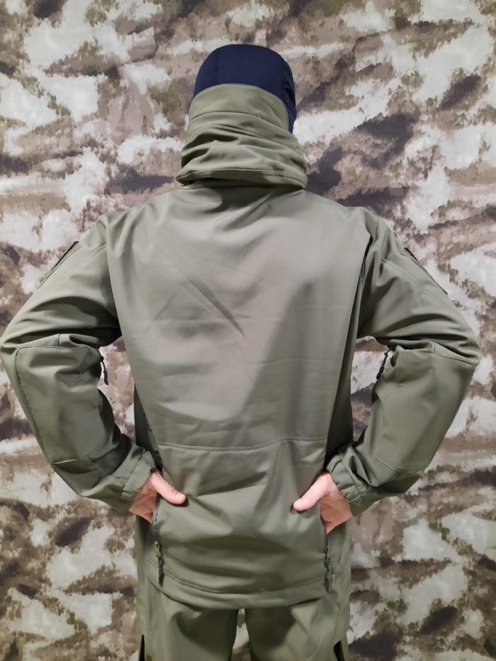 Костюм тактический Softshell, хаки, задние карманы