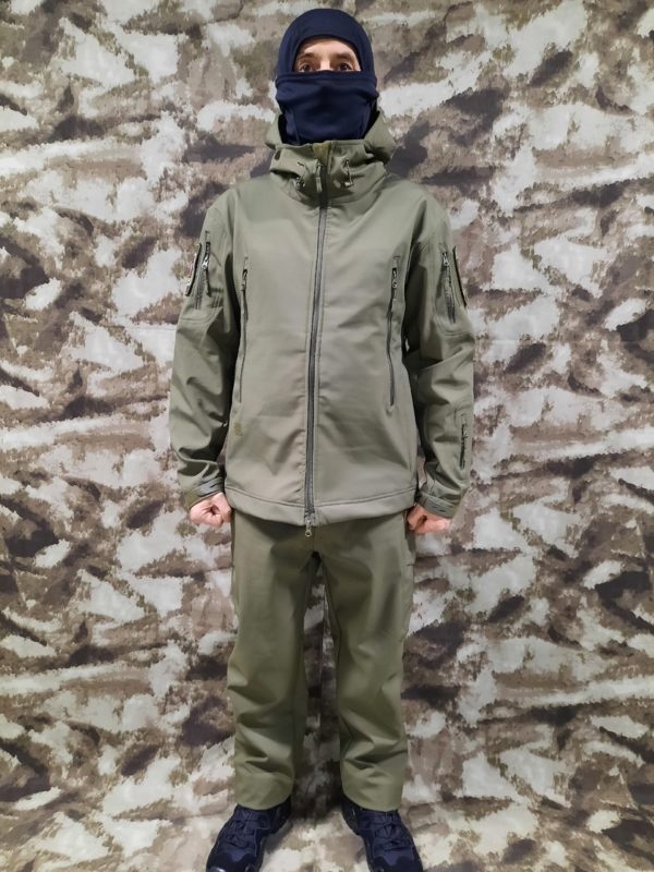 Костюм тактический Softshell, хаки, общий вид